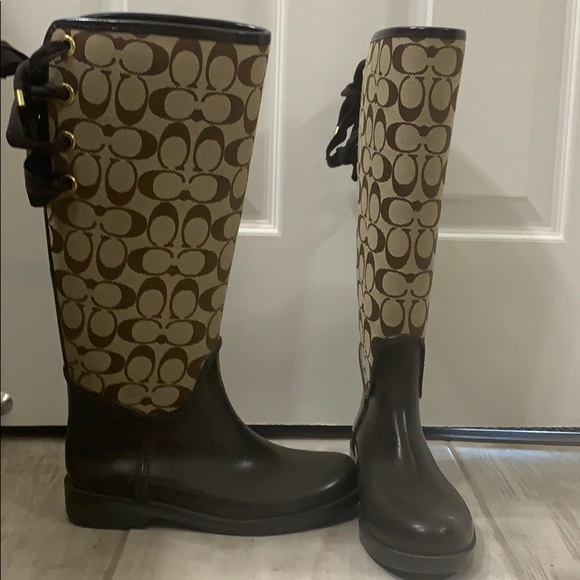 Coach Tristee Signature C Women's Rainboots Boots - Picture 2 of 13